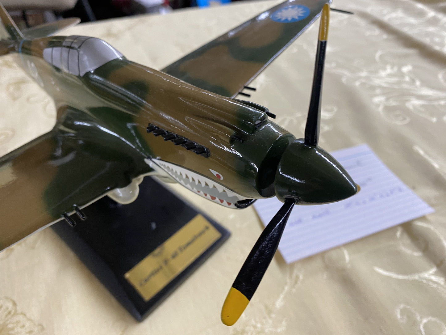 ES 218 DANBURY MINT Curtis P - 40  Tomahawk  Plane Airplane  WING  14" W