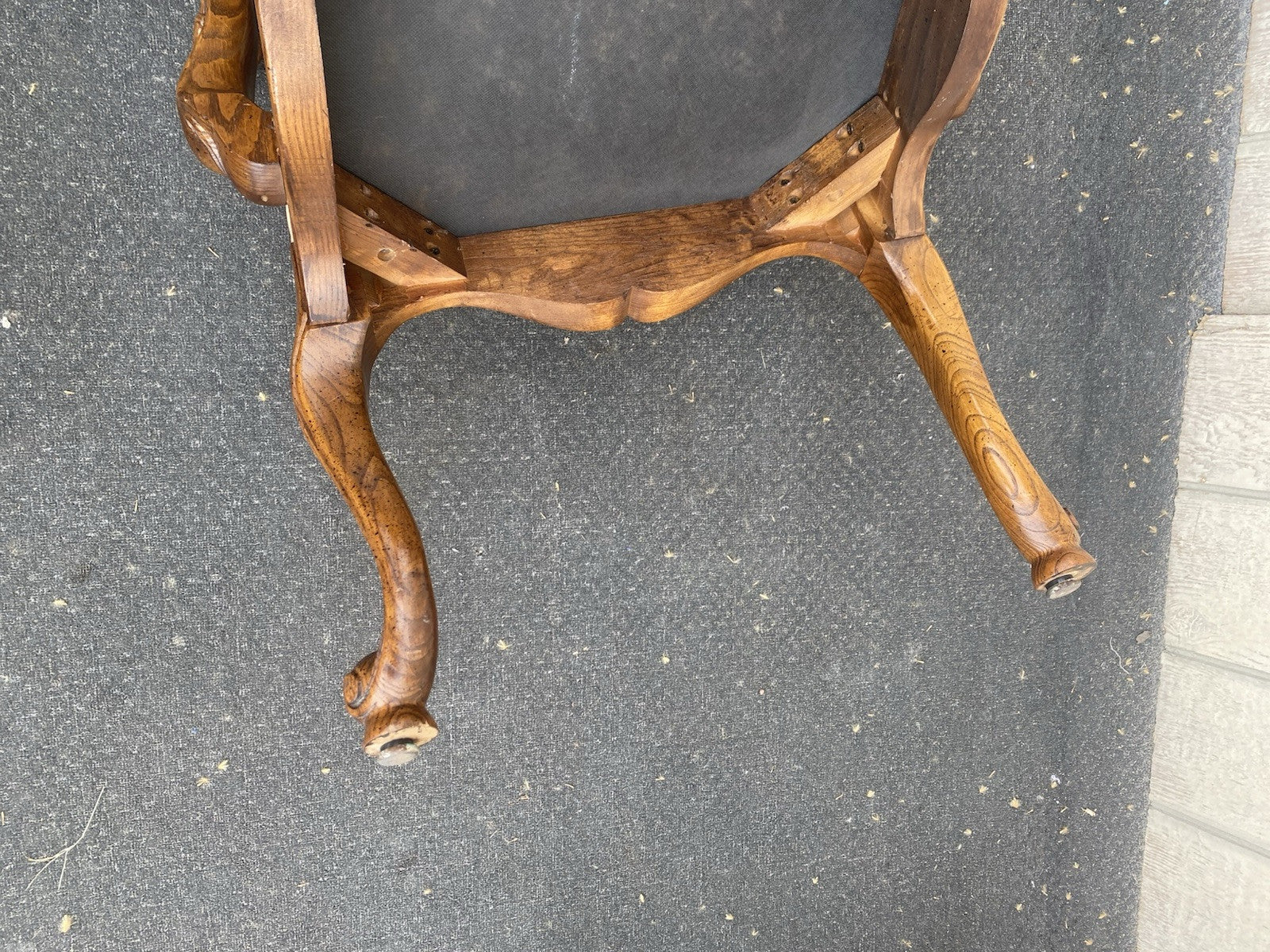 66413 Pair Oak Louis XV  Bergere Armchair Chair s