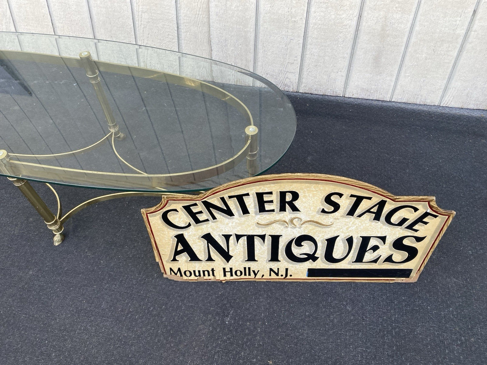 66465 QUALITY Brass and Glass Coffee Table Stand